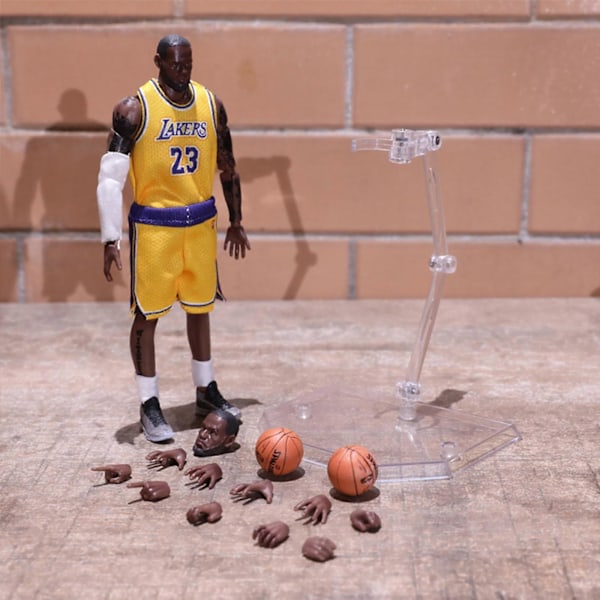 MAFEX No.127 Los Angeles Lakers LeBron James Actionfigur i eske, håndkontor NO.3174