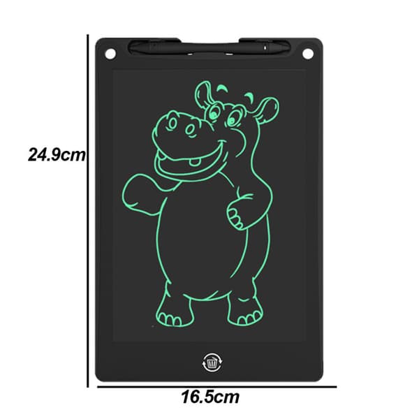 Fargerikt tegnebrett for barn 12x9 tommer LCD