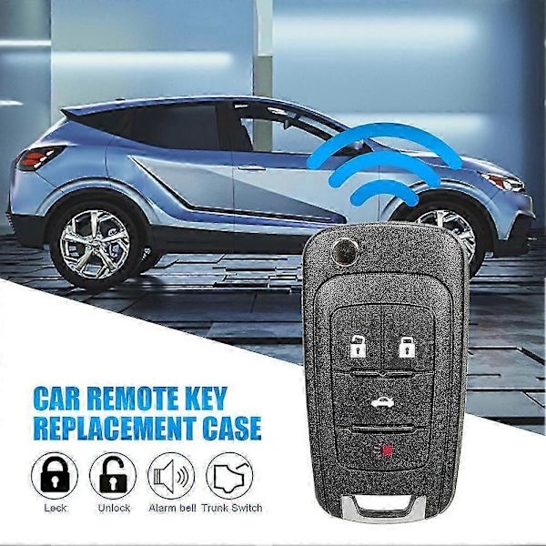 Fjärrnyckelskal 2/3/4/5 Knappars Ersättningsnyckelskal för Chevrolet Camaro Malibu 2010-2016 för Buick Verano Regal 2012-2017 MGOc 5  (C)