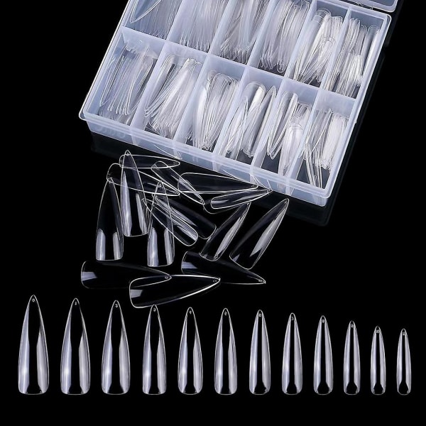 Negle-salong Ytelse Transparent Farge Spiss Oval Rørform Trapes[C] Pointed