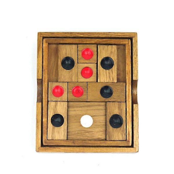 Liukupeli - 11,5x9,5x2,3CM - Heijastuspeli - Pulmapeli - Kärsivällisyyspeli - Puinen logiikkapeli