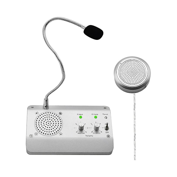 Fönsterhögtalarsystem, dubbelriktad fönstermikrofon intercom-högtalare, intercom-system för företag, O