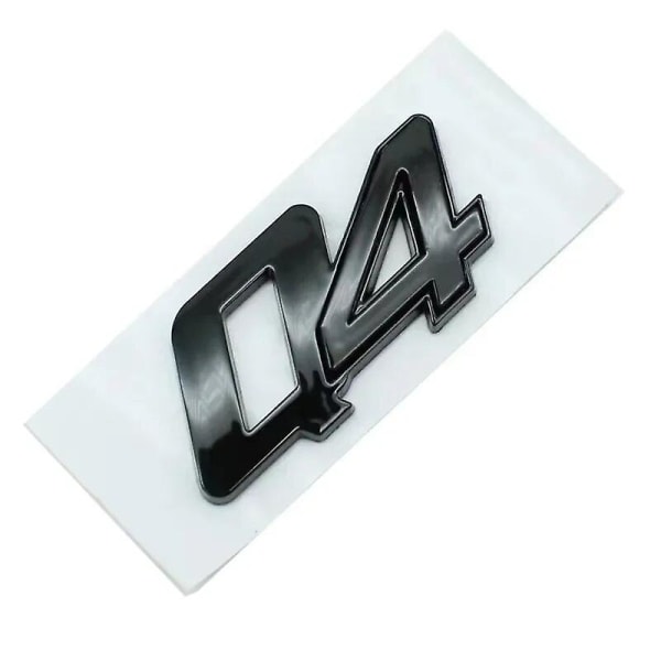 3D ABS Q4 Bokstäver Bakre Boot Trunk Emblem Badge Sticker Dekaler Bilstylingtillbehör för Maserati Ghibli SQ2 SQ4 Levante Sport[C] black