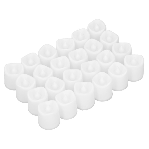 24 st LED-tejljus i plast, säkra, miljövänliga, romantiska, flamlösa för bröllop [C]