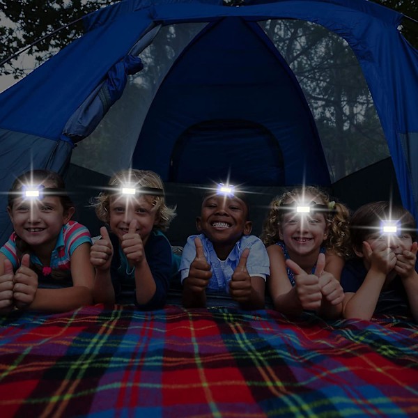 30 st LED-huvudlampor för vuxna och barn - Utomhuslampor med justerbart huvudband