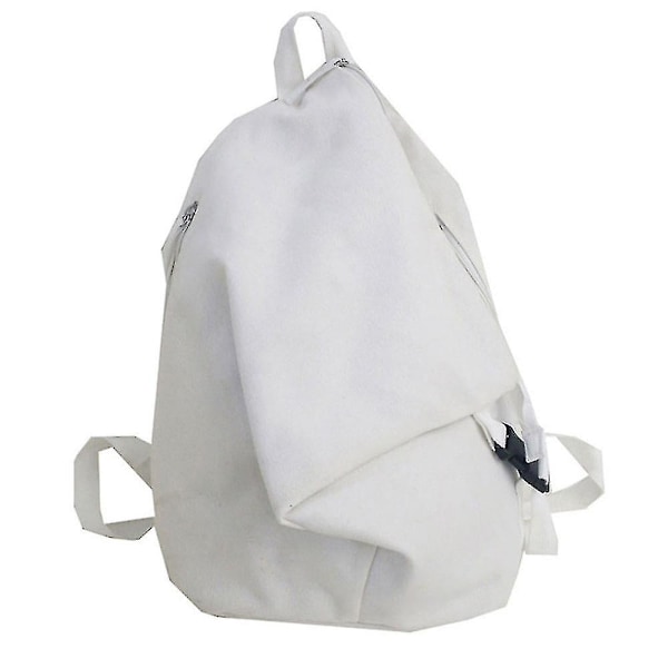 Ryggsäckar Vintage Student Canvas Ryggsäck Vit (C)
