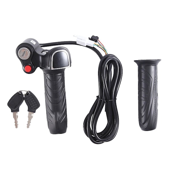 1 Set Elcykel Styre med Gasreglage Hastighetsjustering Handtag med Nyckel Lås Display Handtag LCD Grepp