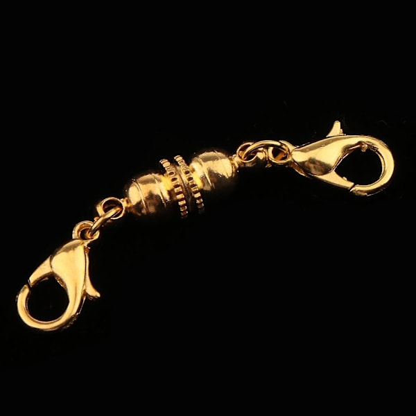5 Delar Magnetiska Krokar Hummerlås Halsband Armband Omvandlare Förlängare Guld (C)