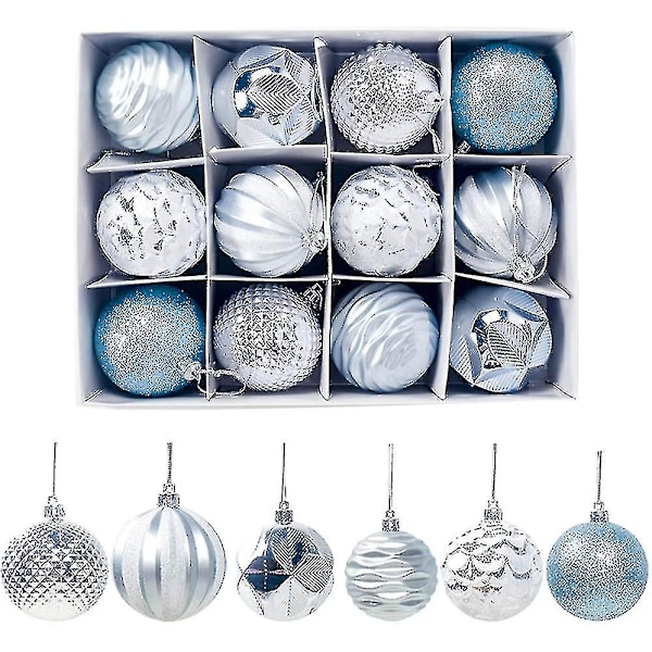 12 st julgranskulor Julgranskulor Set Julgranskulor Set 2,4 tum / 6 cm Oslåbara Julgranskulor Dekoration Jul T