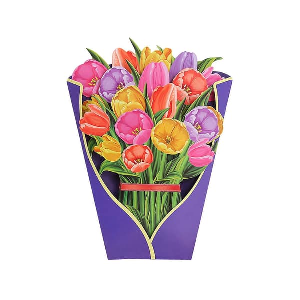 3D Mors Dag Grattiskort Papper Snidade Blommor Semestergåva