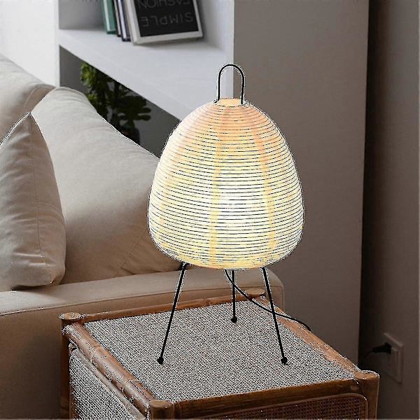 Japansk Rispapperslampa LED Bordlampa Vardagsrum Sovrum Sängbord Studiehotell Hemvist Stativ