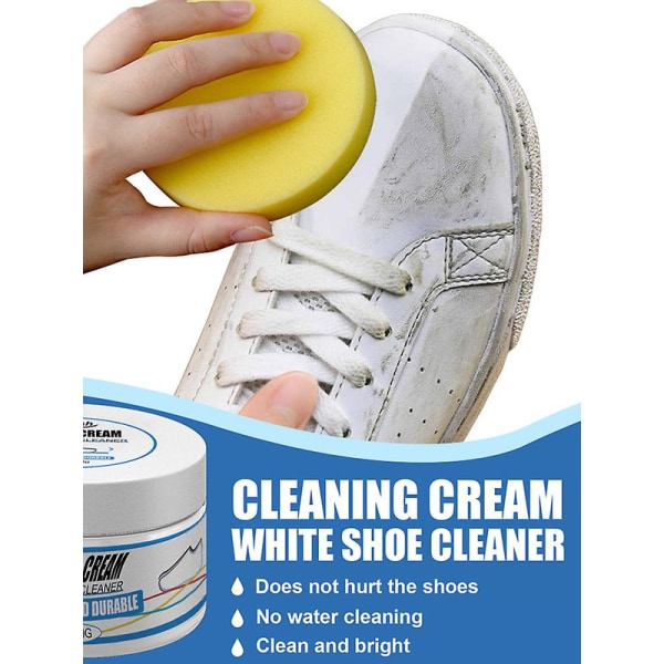 Rengöringskräm för vita sko Multifunktionell rengöringsmedel med fläckborttagningsmedel Rengöring Underhåll Pasty av sportsko