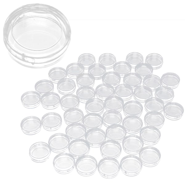 50 st 33 mm Cylindriska Transparenta Urdelar Förvaringslåda Reparation Reservdelar Fall [C]