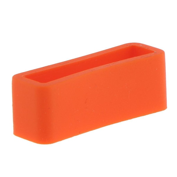 2x10 Stykker Gummi Udskiftning Urrem Læder Rem Løkker 24mm Orange (C)