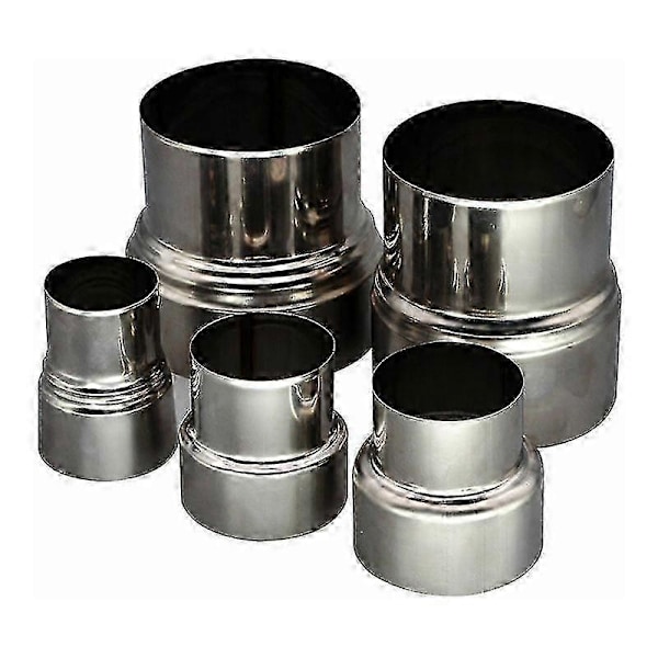Adapter til skorstensrør i rustfrit stål - 80 mm / 60 mm (1 stk.) (C)