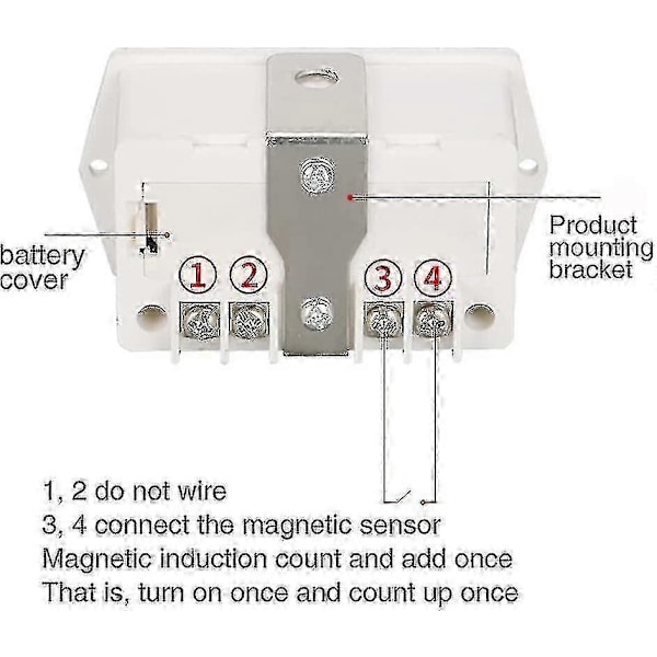 Digital Räknare Elektronisk Klickräknare Högt Radnummer Xj-5j Klickräknare Industriell Switchwhite1pcs) (HYYC)