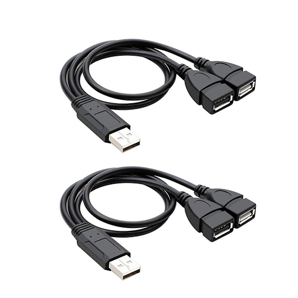 USB Splitter USB 2.0 Y Splitter Ladekabel 1 Hann til 2 Hunn Strømledning (FCC)