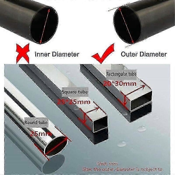 16 Pakke Rektangulære Silikon Gulvbeskyttere for Stolbein - 20 x 30mm H (C)