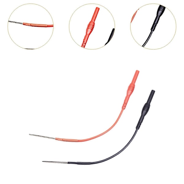 2x Multimeter Krok Testkabel Enkel att Installera 4mm Banankontakt för Industri (C)