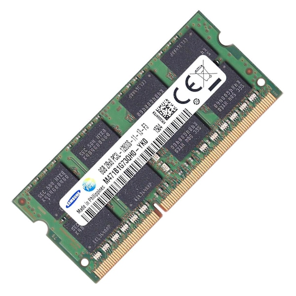 8GB 2Rx8 DDR3 PC3L-12800S 204-stifts 1.35V CL11 Notebook SODIMM Minne RAM för Samsung