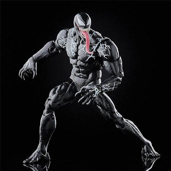 Marvel Venom Actionfigur, Rörliga Leder Leksaksfigurer Venom Samlarmodell Med Utbytbara Tillbehör Present För Fans