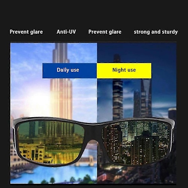 Nattkörningsglasögon Anti-bländning Nattseende HD Polariserande Glasögon För Män Kvinnor