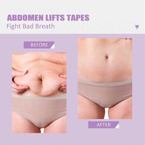 Abdomen Løfte Tape, Transparent Usynlig Mave Løfte Patch, Abdomen Løfte Tape Glat Cellulite Patch (C)