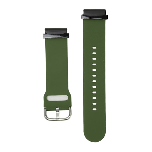 22mm Silikon Urrem til Smart Sports Ur - Remme til Udskiftning af Garmin Fenix 7 6 5 OD Grøn [C]