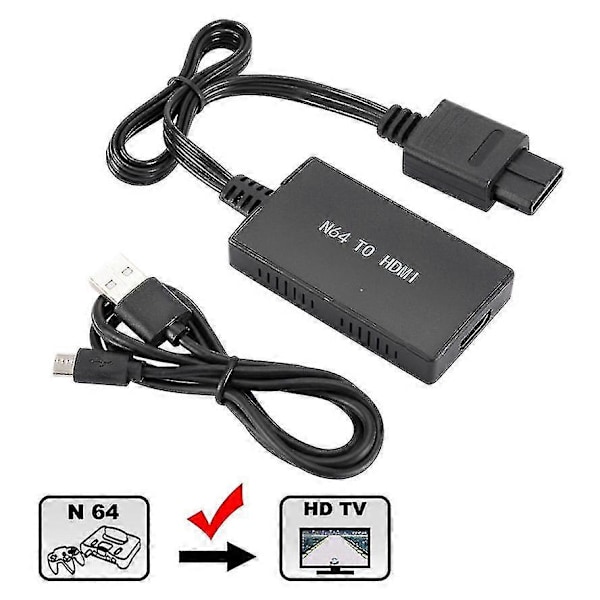 N64 til HDMI-konverteradapter HD-koblingskabler for 64 for NGC-konsoller