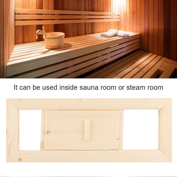 Rektangulärt Sauna Luftventil Trä Justerbar Sauna Rum Utrustning Ventilationspanel Jalusier Galler Tillbehör för Ångbastu