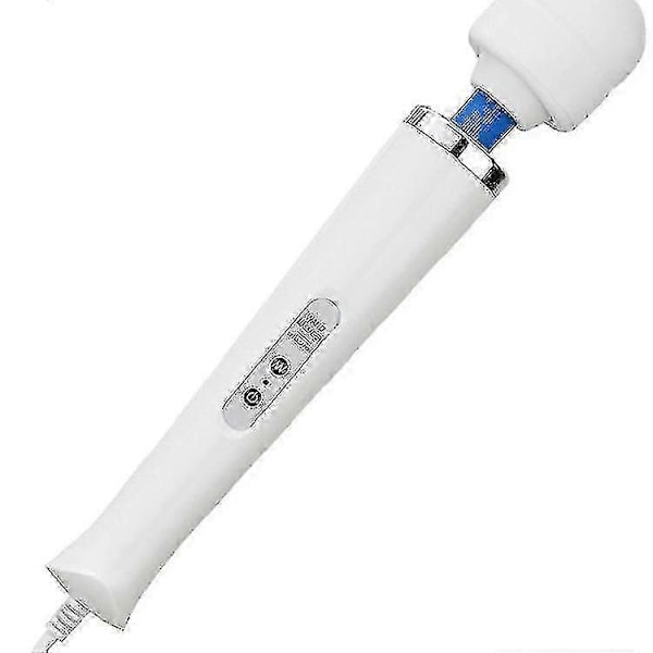Wand Massager - Avslappnande Sladdbunden Massage Wand - Rygg Nacke Muskelspänning Vibration Stress Relief(1st-vit)_Lucky_B  (C)