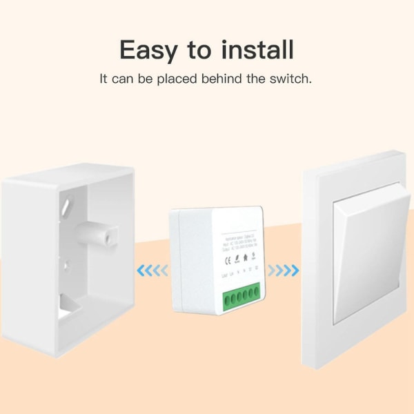 Tuya Smart Wifi Switch för Yandex Smart Home Wireless Switch Alexa Google Home Timer Röststyrning DIY(16A) White