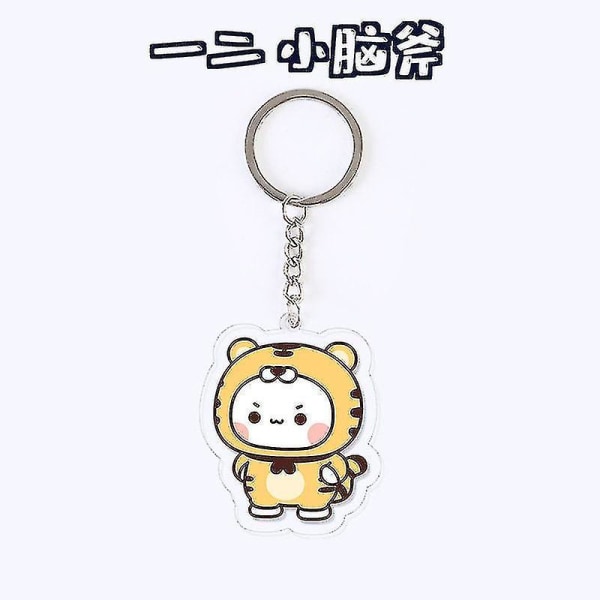 Söt tecknad Bubu Dudu Pandabjörnhänge Nyckelringhållare Nyckelring Bilnyckelring Mobiltelefonväska Hängande smycken Barnpresenter Yellow