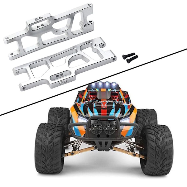 Metalliset takaalatukivarret 1/10 1/12 RC-auto Wltoys 12404 12409 hopea (C)