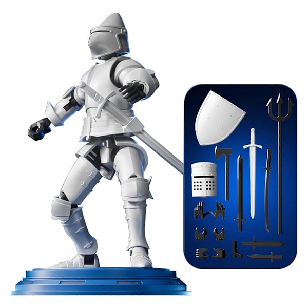 Dummy 13 Robot Actionfigur i rustning, T13 Femte generationens medeltida riddare med vapen och sköldar, helkroppsaktivitetsrobot, magnetisk spelfigur