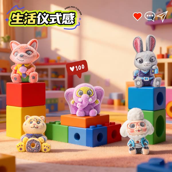 Zootopia Blind Box Nøkkelring Dukke – Trendy Samleobjekt for Barn & Ungdom