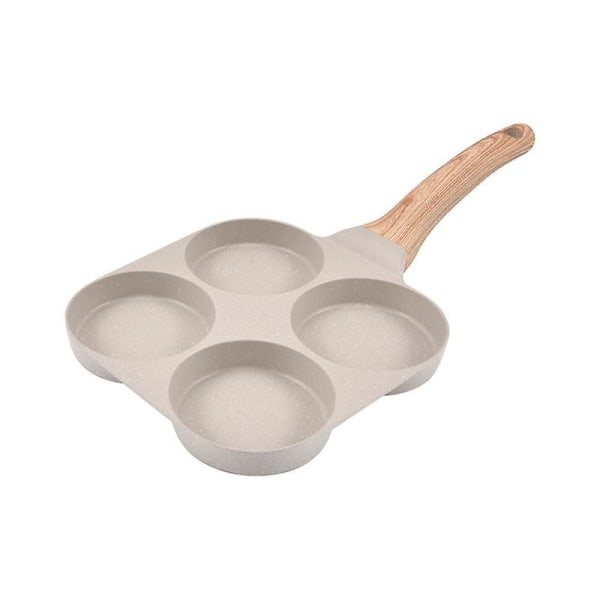 Æggepande Omeletpande, 4-Kopper Non-Stick Æggepande, Æggekogerpande Æggestegpande til Morgenmad, Pandekager, Plett, Crepepande