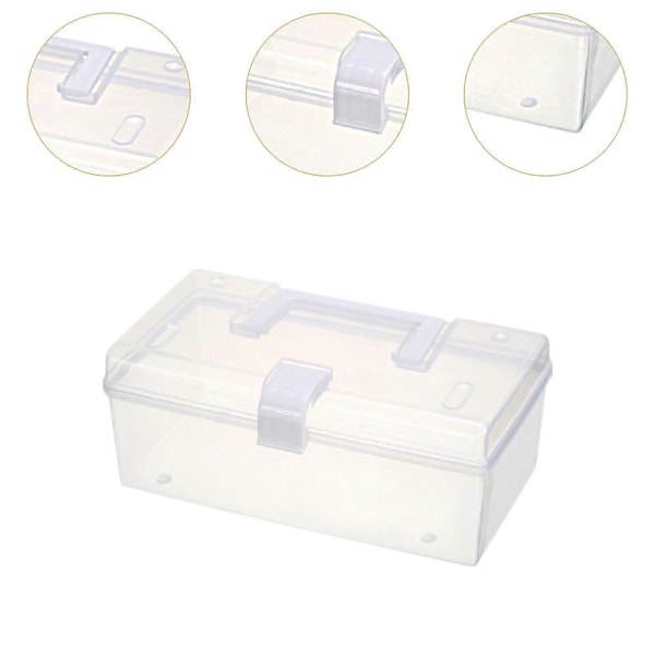 Transparent Förvaringslåda Sybehörsbehållare för Vardagsrum Fiske (C)