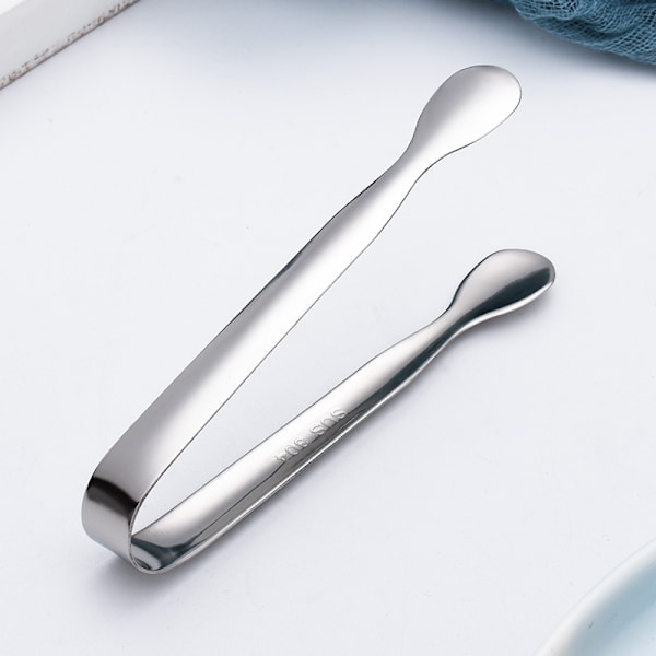 2-pack mini tänger Sockertänger Rostfria istänger Små serveringstänger (C)