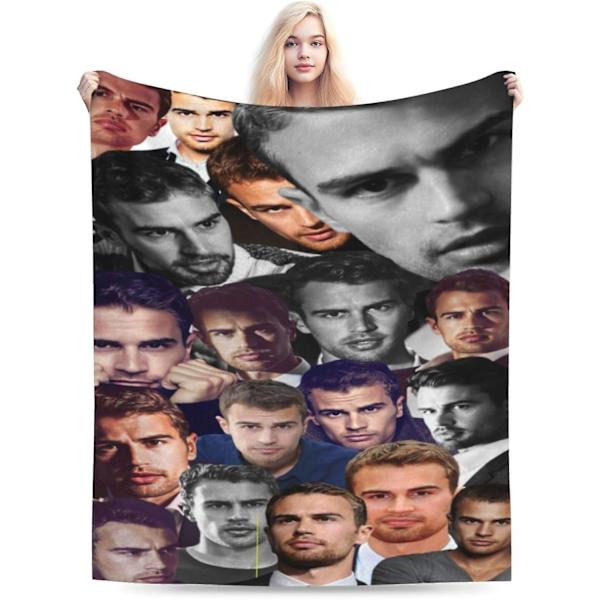Theo James Filt Pläd - Supermjuk Mikrofiberfilt, Varm och Mysig Plush Present för Rum, Soffa, Kontor, Säng, Bil, Camping, Soffan, Strand