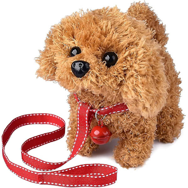 Plush Husky Hundeleksak Valp Elektronisk Interaktiv Husdjur Hund - Gå, Barka, Svansviftande, Sträckande Kamratdjur För Barn (Pudelhund)