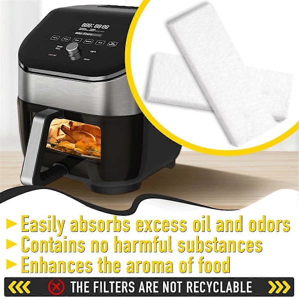 12 stk. luftfriturefiltre, til Instant Vortex Plus 6 Quart luftfriture med et filtreringssystem, effektiv (C)