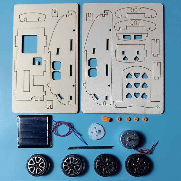Solcellsdriven bilbyggsats för barn 8+ år, DIY STEM-lärande