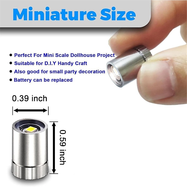 20 st Miniatyr LED-lampor, Små lampor för hantverk, Miniatyrlampor batteridrivna, Lampor (Flerfärgad växling)