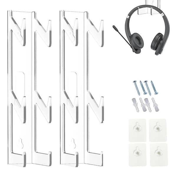 2 STK 2-lags Universal Game Controller Headset Holder Stand til Controller Stand Klar Hovedtelefon Hol