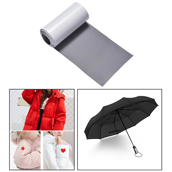 3x78\" Nylon Reparationslapp Självhäftande Vattentät för Dunjacka grå (C)