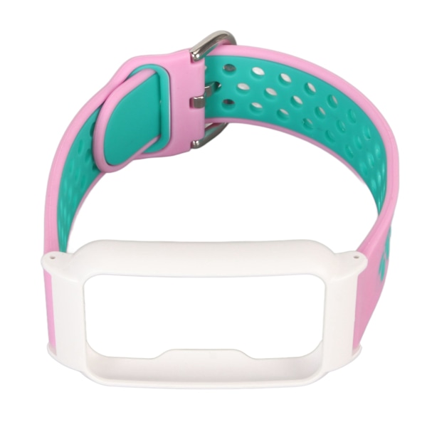 20mm Silikonarmband för Smartklocka Mjuk Andningsbar Snygg Bekväm Lätt för OPPO FREE Smartklocka Rosa Grön + Vit Skal[C]
