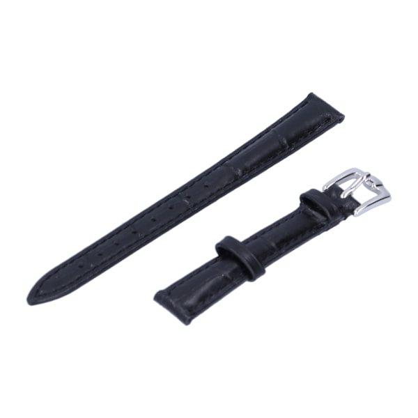 Remme for klokke med spenne, unisex, erstatning, reservedeler, tilbehør, svart 24 mm / 0,94 tommer [C]