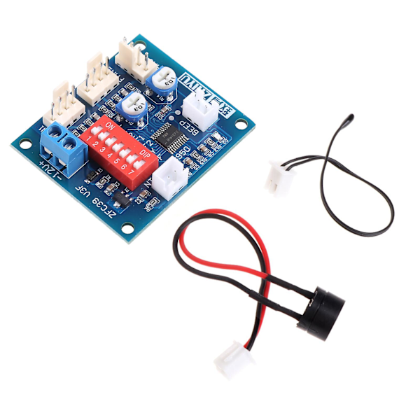 12V PC Fläkt Temperaturkontroll PWM Hastighetsregulator Modul Alarm Summer Sensor med Alarm I6(FCC)