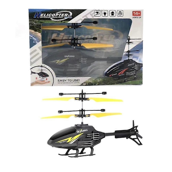 Induksjonsstyrt Helikopter RC Flyleketøy med Gesture Sensing for Barn Yellow